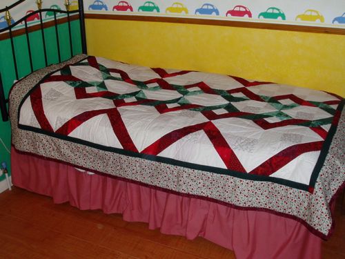 red and green quilt