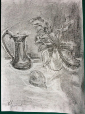 Kathleen's charcoal sketch