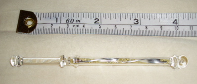 glass bobbin with metal insert